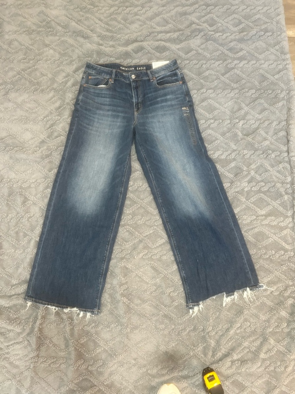 American Eagle Outfitters Dark Blue Wide Leg Jeans